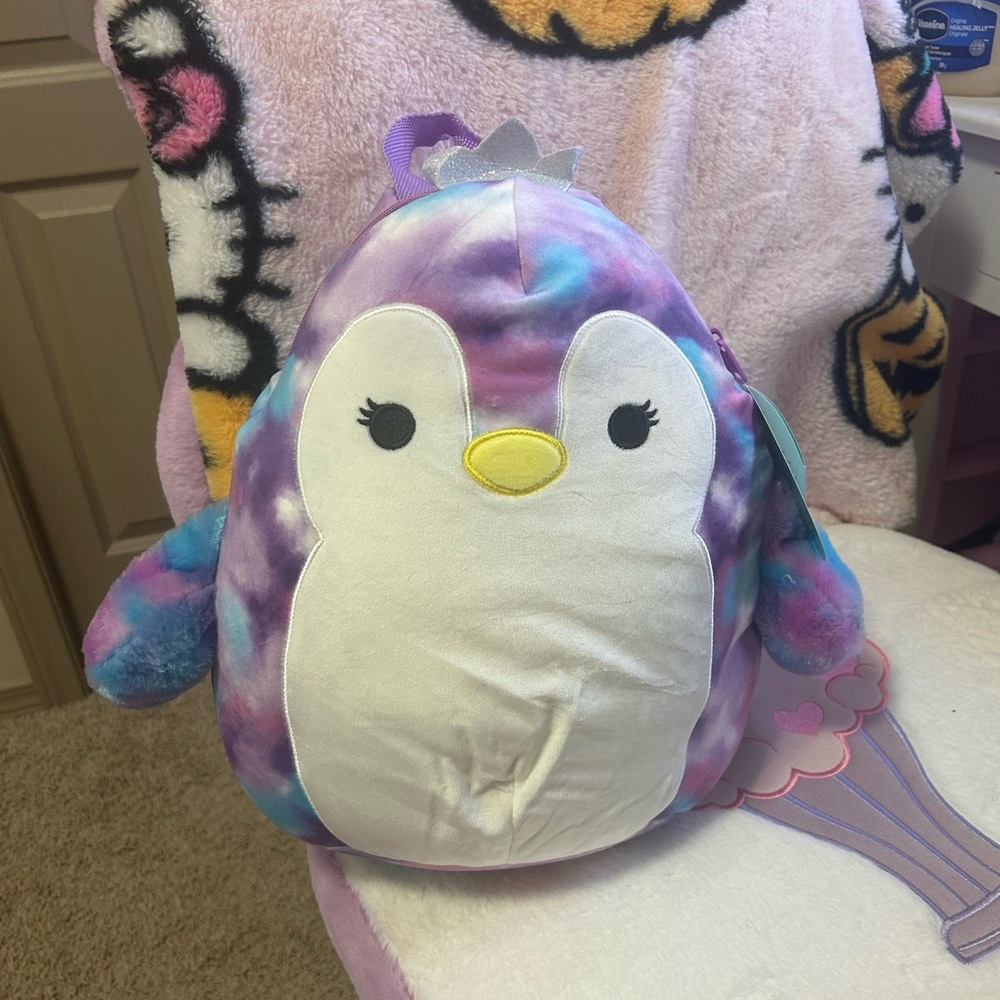 Squishmallows Purple and Blue Plush Bird